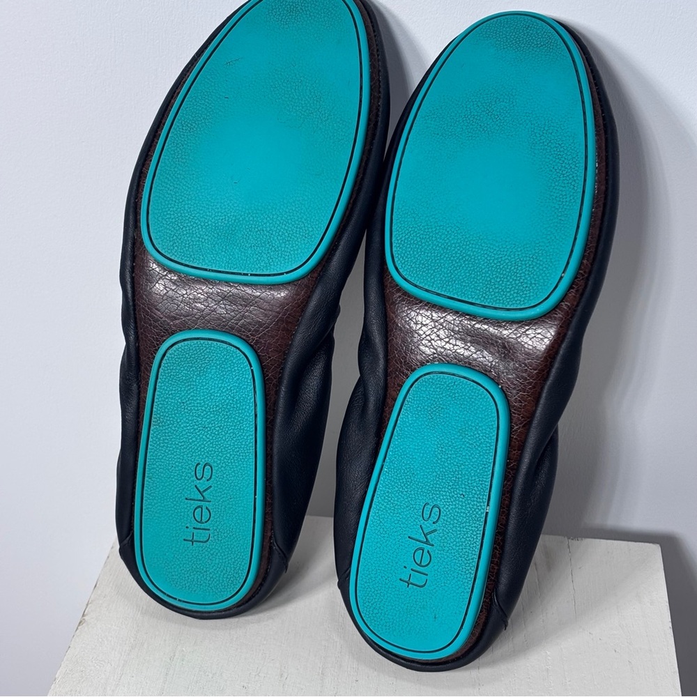 EUC Tieks By Gavrieli Women’s Matte Black Leather Flats Ballet Size 10 US - Picture 7 of 12